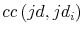  cc\left( jd,jd_{i}\right) 