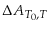 \displaystyle \Delta A_{T_0 ,T}