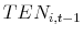  % TEN_{i,t-1}
