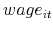  % wage_{it}