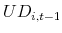  % UD_{i,t-1}