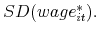  SD(wage_{it}^{\ast }).