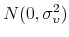  % N(0,\sigma _{\upsilon }^{2})