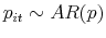  p_{it}\sim AR(p)