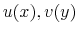  u(x),v(y)