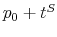  p_{0}+t^{S}