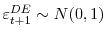 \displaystyle \varepsilon_{t+1}^{DE}\sim N(0,1)