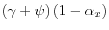 \left( {\gamma +\psi } \right)\left( {1-\alpha _x } \right)