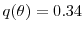  q(\theta)=0.34