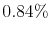  0.84\%