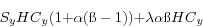 \begin{displaymath} {S}_{y} {HC}_{y} {(1+}\alpha {({\ss}}-1){) + }\lambda \alpha {{\ss}HC}_{y} \end{displaymath}