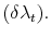 \displaystyle % (\delta\lambda_{t}).