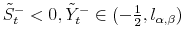  \tilde{S}_{t}^{-}<0,\tilde{Y}_{t}^{-}\in(-\frac{1}{2},l_{\alpha,\beta})