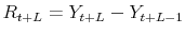  R_{t+L}=Y_{t+L}-Y_{t+L-1}