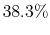  38.3\%