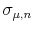  \sigma _{\mu ,n} 