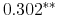  0.302^{**} 