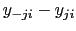  % y_{-ji}-y_{ji}