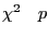 \chi ^2 \quad p