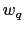  w_{q}