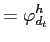 LaTex Encoded Math: \displaystyle =\varphi_{d_{t}}^{h}% 