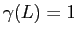  \gamma(L)=1