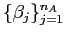  \{\beta_{j}% \}_{j=1}^{n_{A}}