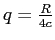  q=\frac{R}{4c}