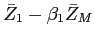 LaTex Encoded Math: \displaystyle \bar{Z}_{1} - \beta_{1} \bar{Z}_{M}