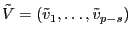 \tilde {V}=\left( {\tilde {v}_1 ,\ldots ,\tilde {v}_{p-s} } \right)