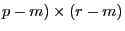 p-m)\times (r-m)