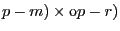p-m)\times {\rm o}p-r)