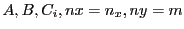  A, B, C_i,nx=n_x,ny=m