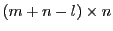  (m+n-l) \times n