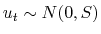  u_t\sim N(0,S)