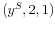  (y^{S},2,1)