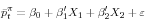 \begin{displaymath} \bar {p}_t^\pi =\beta _0 +\beta _1 'X_1 +\beta _2 'X_2 +\varepsilon \end{displaymath}