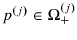  p^{\left( j\right) }\in\Omega_{+}^{(j)}