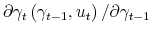  \partial\gamma_{t}\left( \gamma_{t-1}% ,u_{t}\right) /\partial\gamma_{t-1}