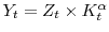  Y_t = Z_t \times K_t^\alpha 