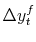  \Delta y_{t}^{f}