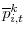  \overline{p}_{i,t}^{k}