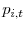  p_{i,t}