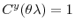  C^{y}(\theta \lambda) = 1