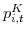  p_{i,t}^{K}