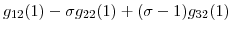  g_{12}(1)-\sigma g_{22}(1)+(\sigma-1)g_{32}(1)