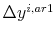  \Delta y^{i,ar1}
