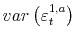  var\left(\varepsilon_{t}^{1,a}\right)
