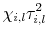 \displaystyle \chi_{i,l}\tau^{2}_{i,l}