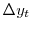 \displaystyle \Delta y_{t}